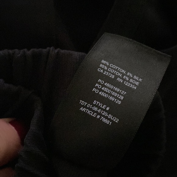 ARITZIA BABATON titan pant cargo straight leg black trousers size 4 - Picture 13 of 13